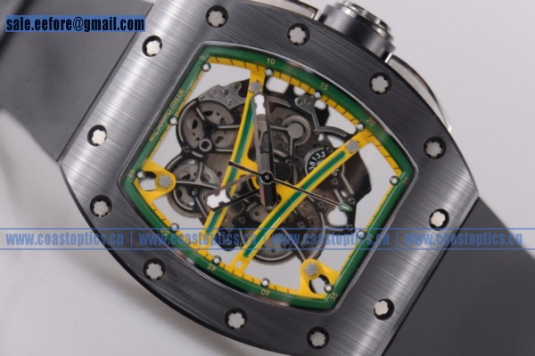 Richard Mille RM 038 Watch PVD Skeleton Black Ceramic Bezel Green Perfect Replica